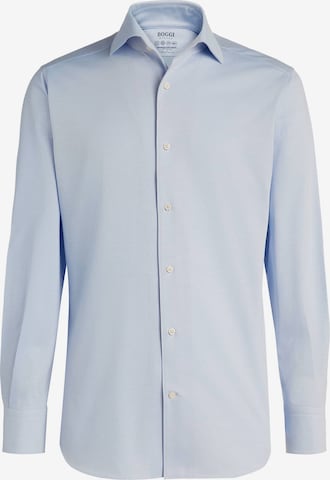 Boggi Milano Regular fit Overhemd in Blauw: voorkant