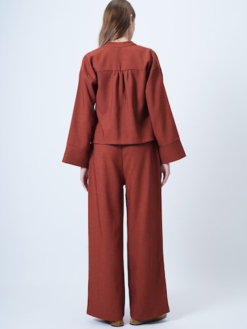 Trend Alaçatı Stili Ταγέρ με παντελόνι σε κόκκινο