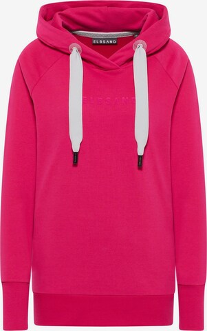 Elbsand Sweatshirt 'Svara' in Roze: voorkant