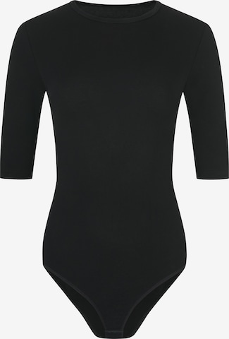 Evoni Shirtbody in Schwarz: Vorderseite