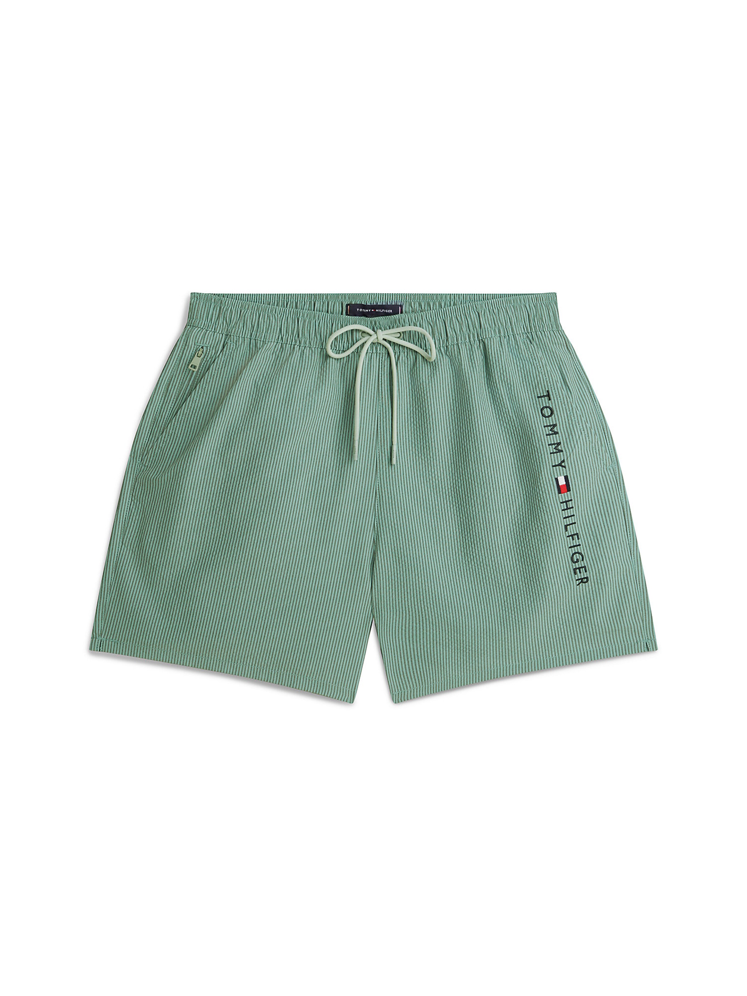 Tommy Hilfiger Underwear Шорти за плуване 'Original Ithaca' в зелено: отпред