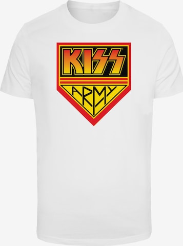 T-Shirt 'Kiss Army Logo' F4NT4STIC en blanc : devant