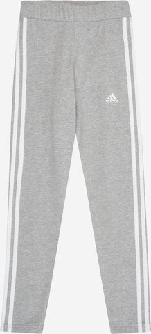 ADIDAS SPORTSWEAR - Skinny Calças de desporto 'Essentials 3-Stripes ' em cinzento: frente
