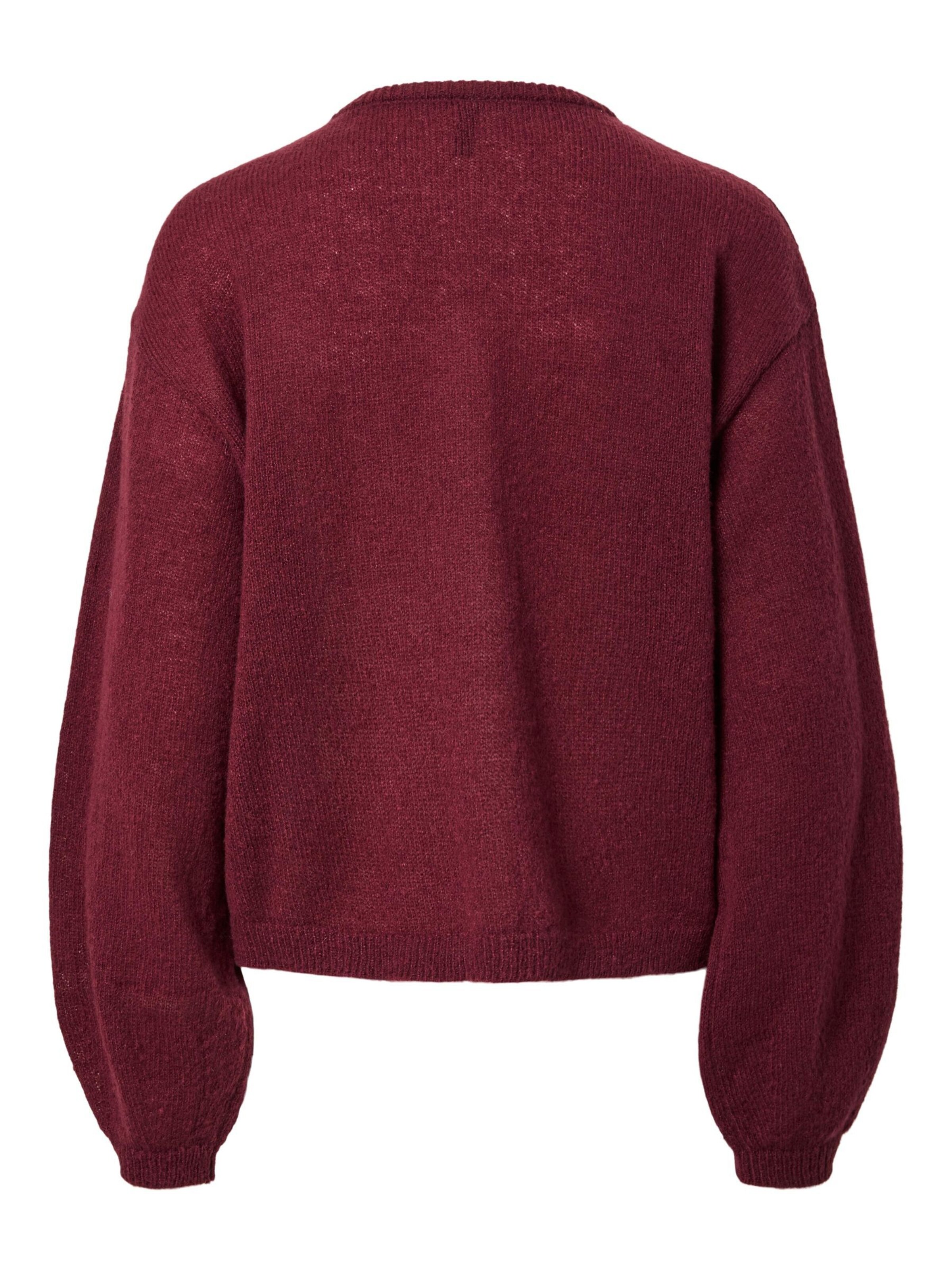 PIECES Knit Cardigan 'PCIDA' in Red