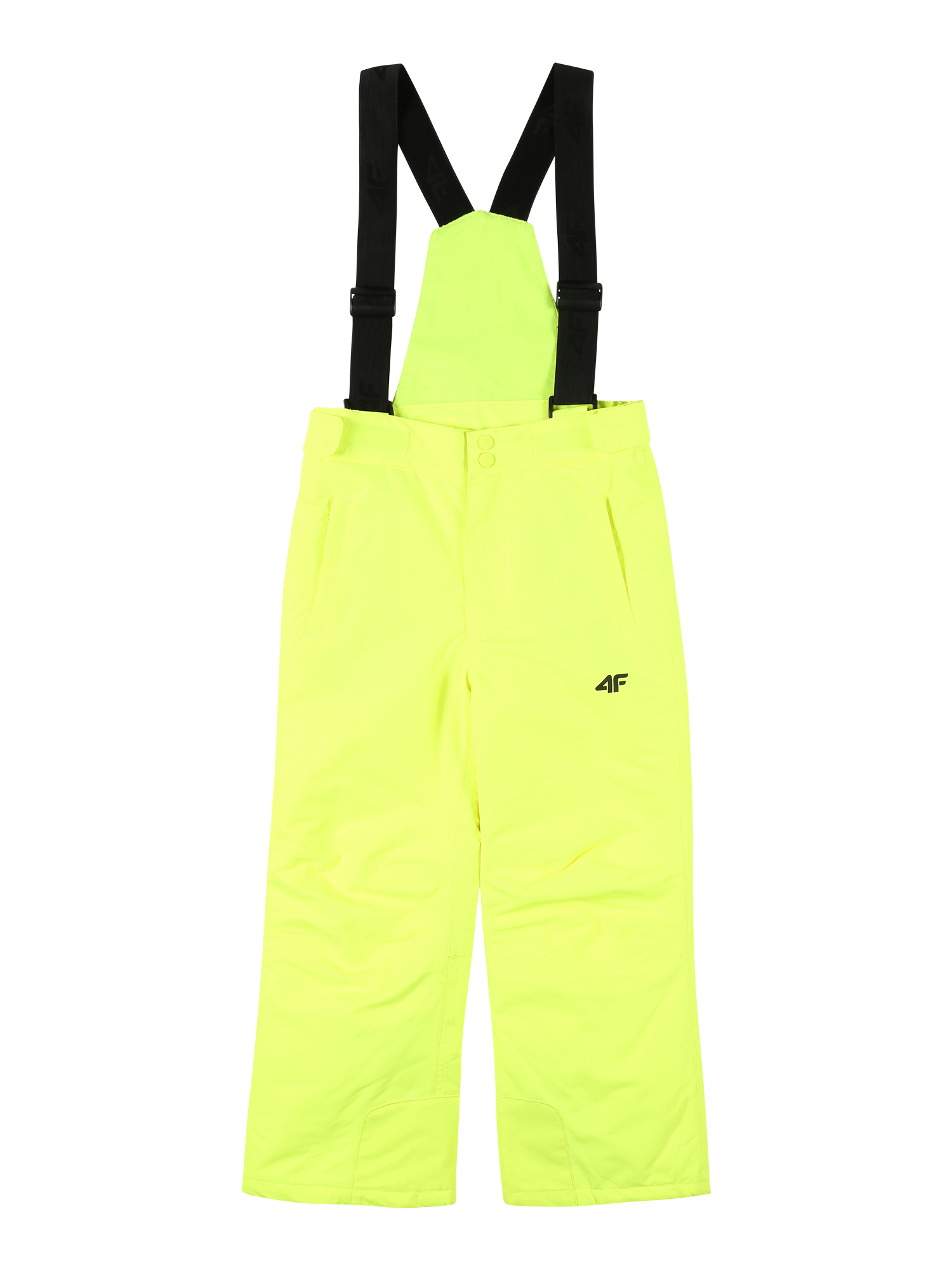 Dzieci OerRS 4F Spodnie outdoor w kolorze Neonowo-Żółtym 