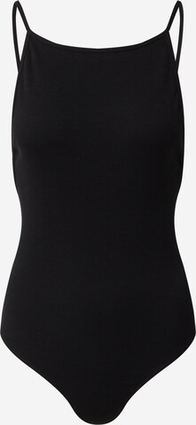 EDITED Shirt bodysuit 'Carter' in Black: front