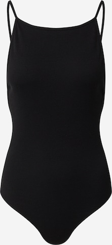 EDITED Shirt Bodysuit 'Carter' in Black: front