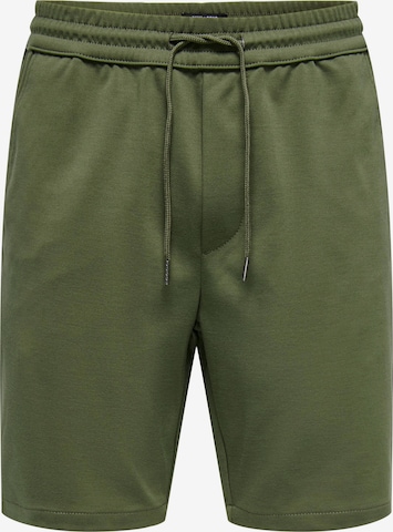 Only & Sons Normalny Spodnie 'Linus' w kolorze zielony: przód