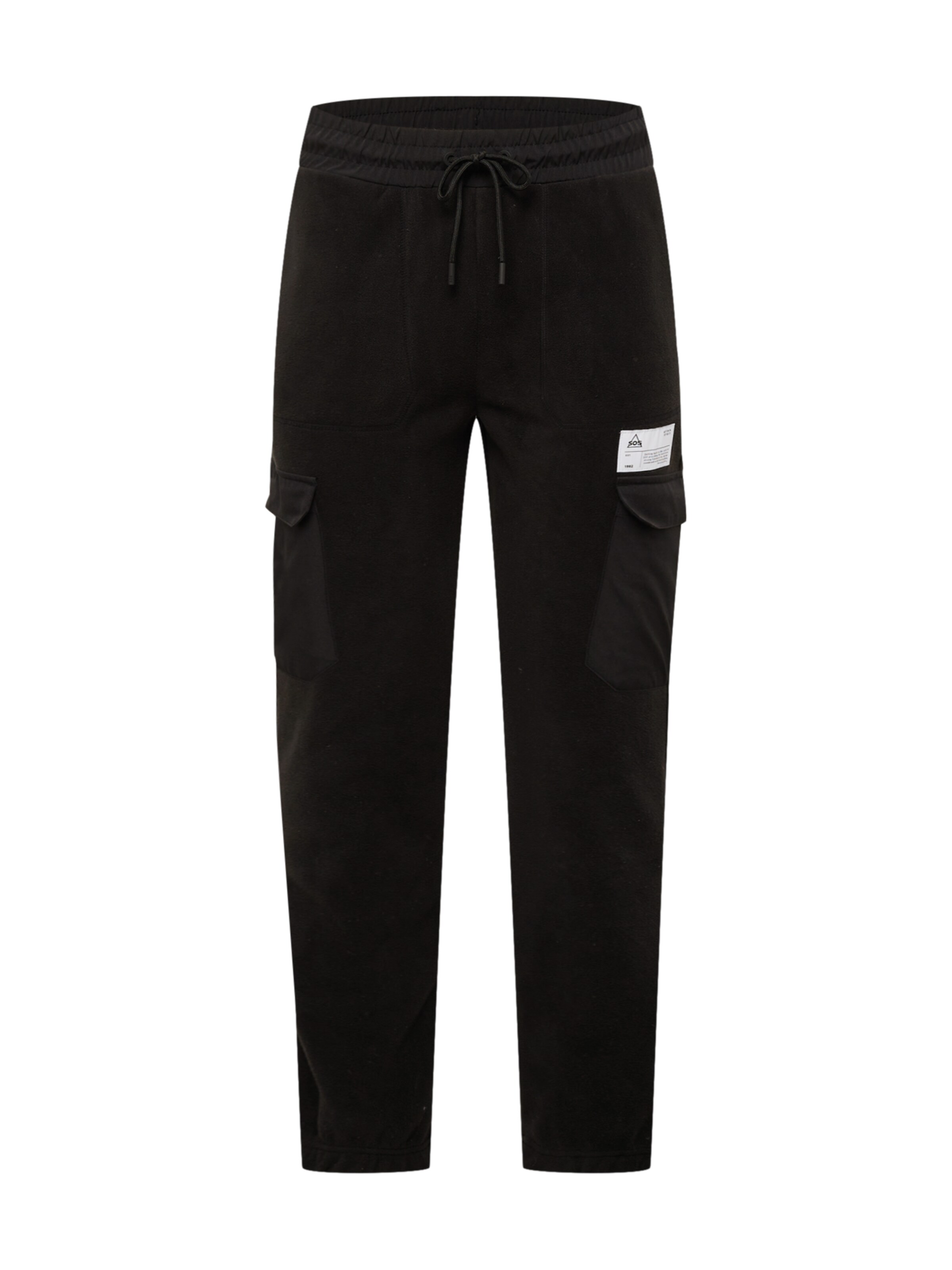 SOS Tapered Athletic Pants 'Laax' in Black: front