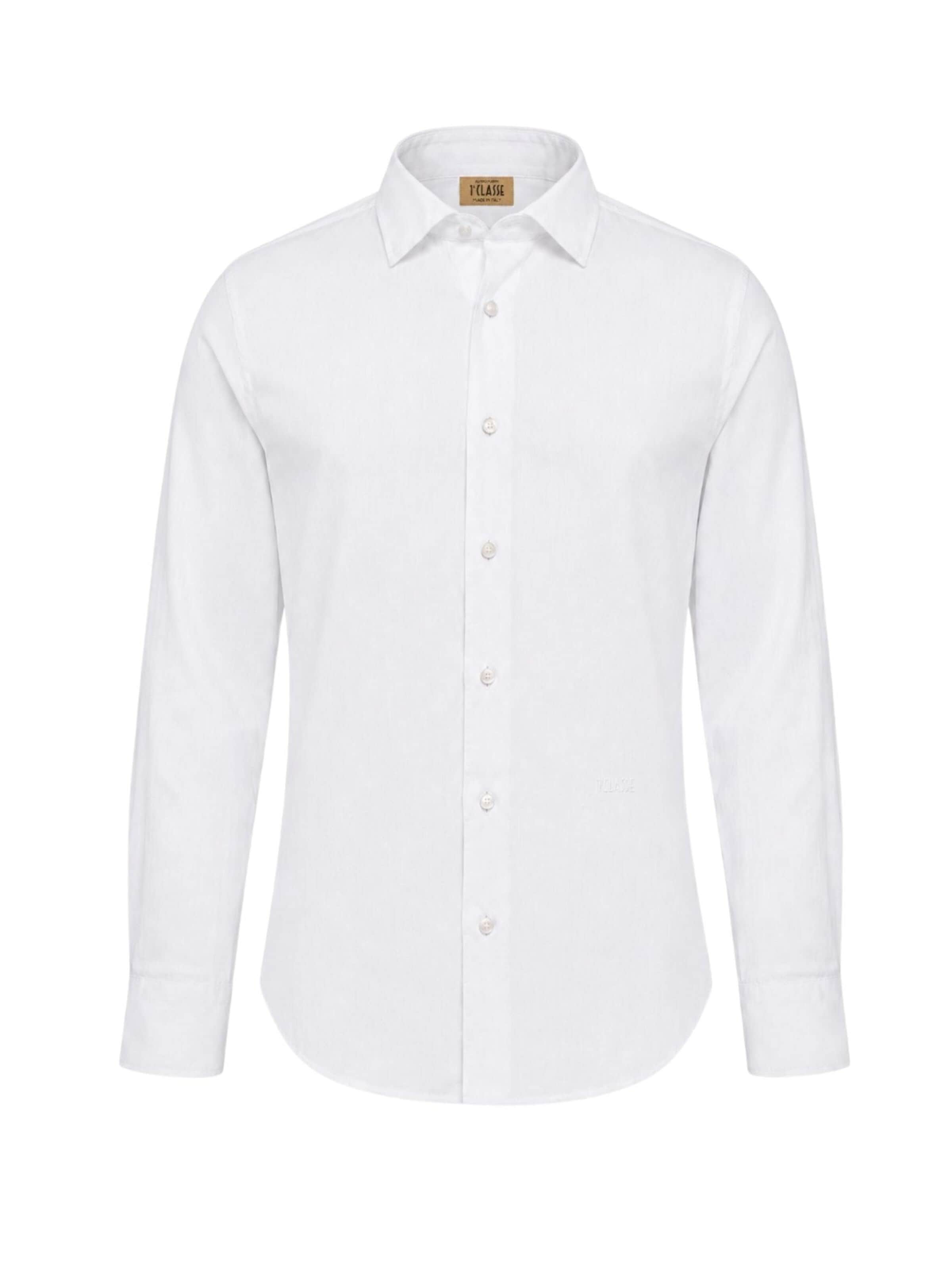 Coupe regular Chemise Alviero Martini en blanc : devant
