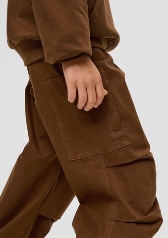 Wide Leg Pantalon s.Oliver en marron : devant