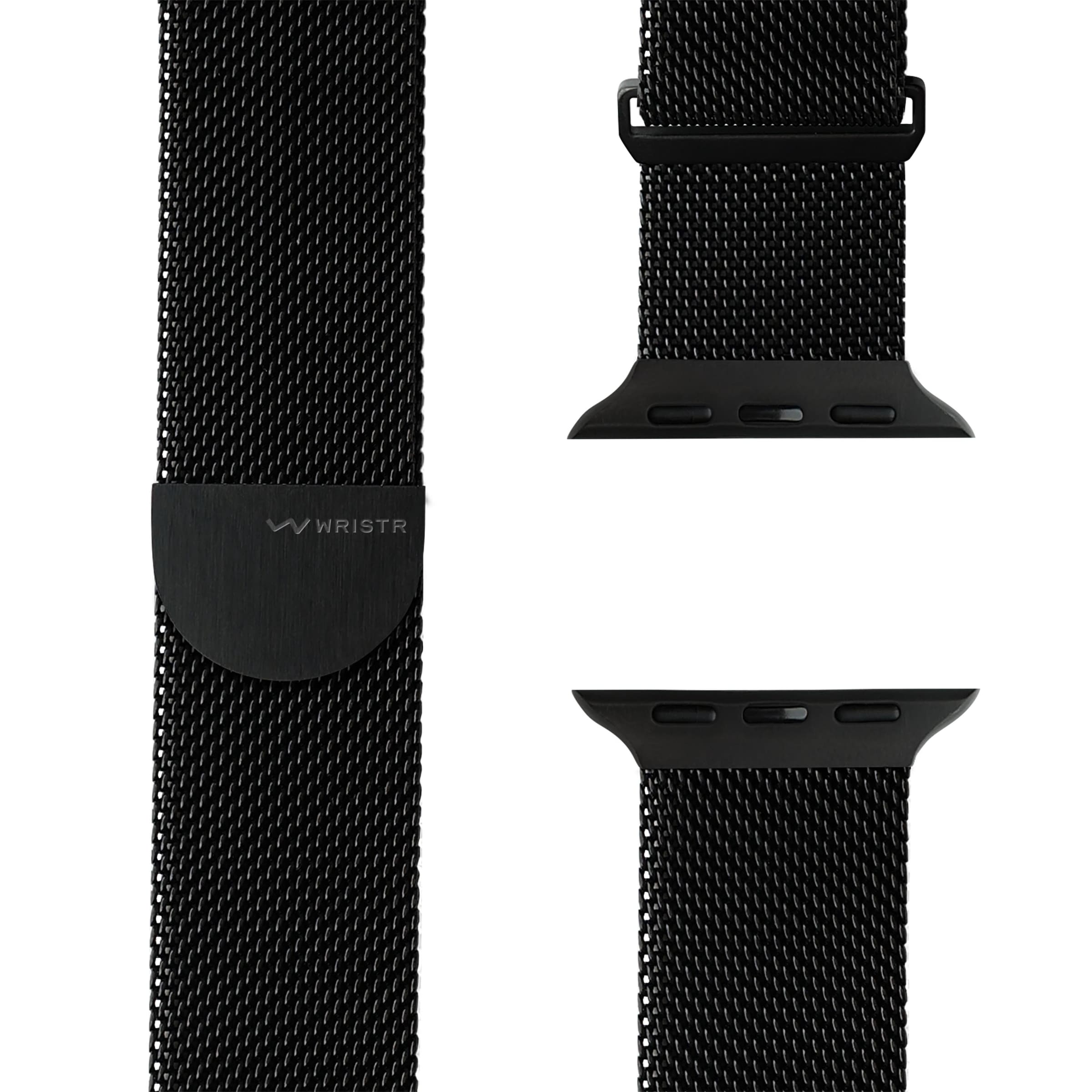 WRISTR Digital Watch 'Milanese Loop' in Black: front