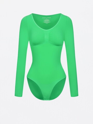 cfab by creamy fabrics Shapingbody 'Sculpting Shapewear Longsleeve mit Slip' in Grün