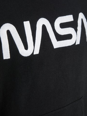 JACK & JONES Bluzka sportowa 'NASA' w kolorze czarny