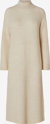 SELECTED Knitted dress 'Maline' in Beige: front