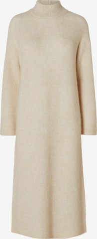 Robes en maille 'Maline' SELECTED FEMME en beige : devant