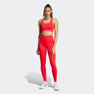 ADIDAS PERFORMANCE Skinny Sporthose 'OPT ESS' in Rot