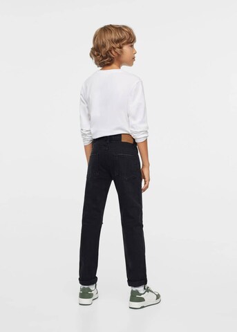 Coupe slim Jean 'Alex' MANGO KIDS en noir