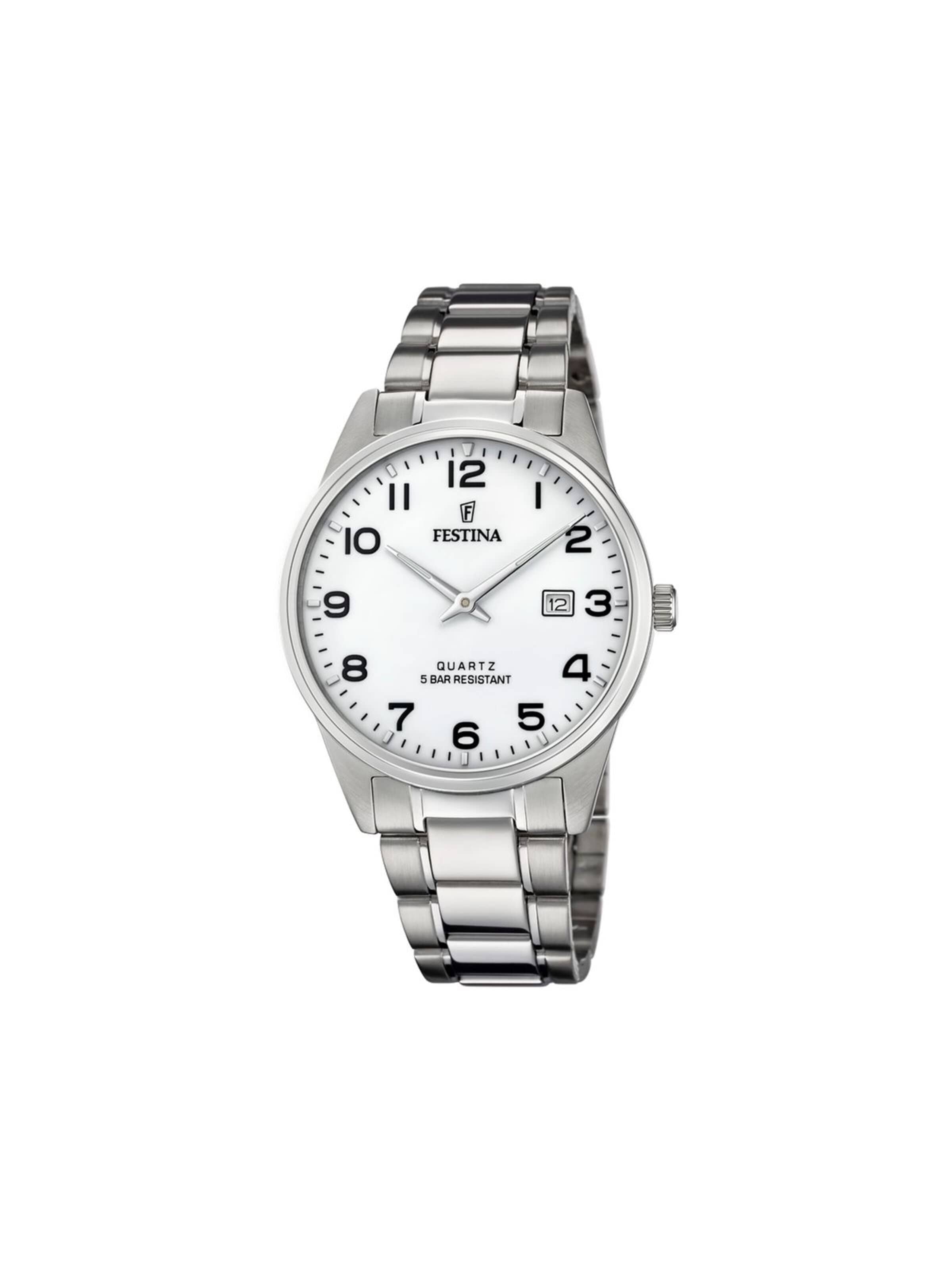 Montre à affichage analogique 'Acero Clasico' FESTINA en blanc : devant