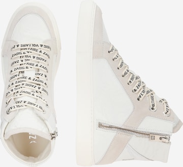 Zadig & Voltaire Hög sneaker 'FLASH WRINKLE' i vit