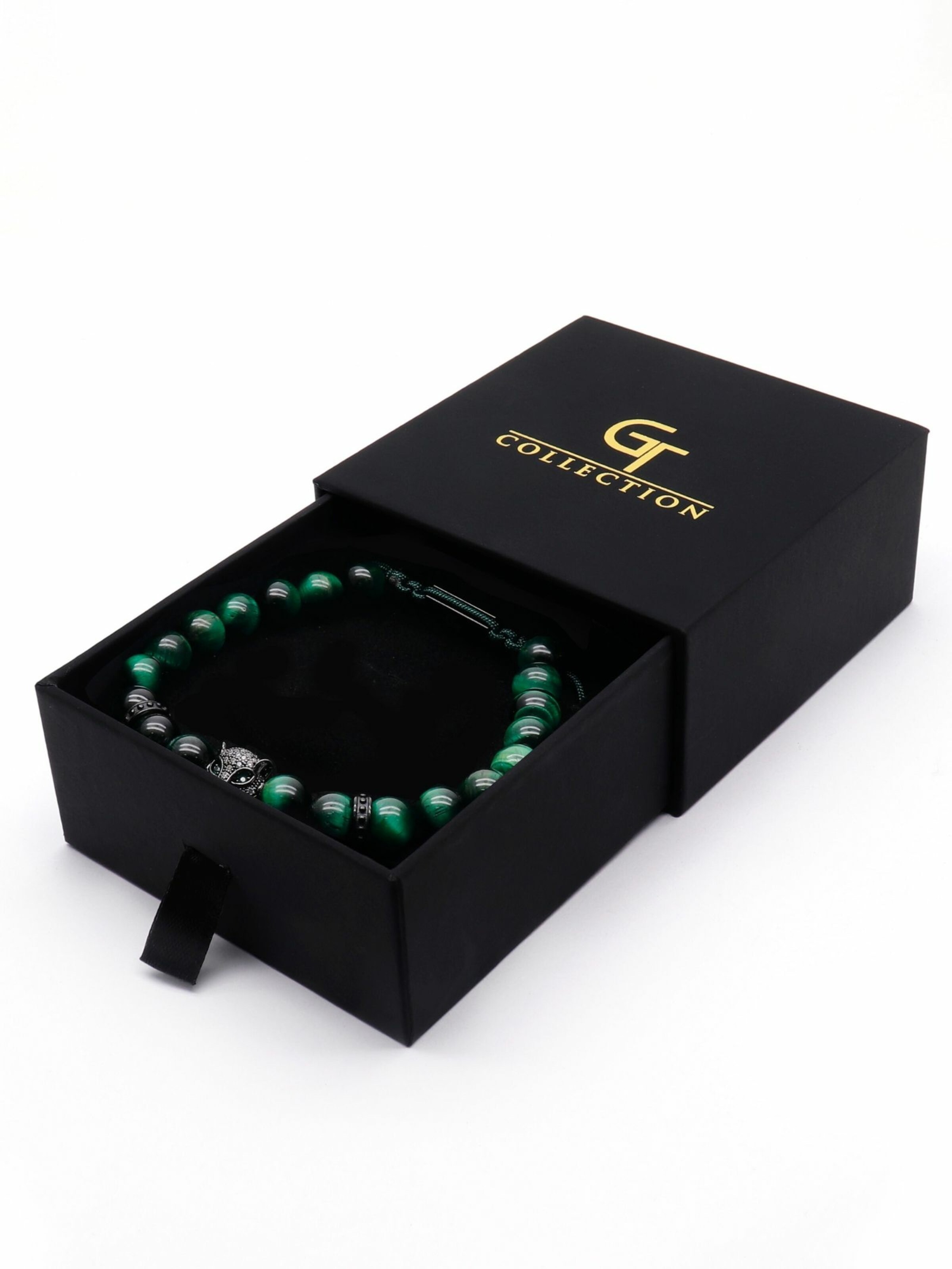 GT Collection Armband 'Leopard Head' in Groen