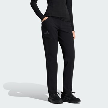 ADIDAS TERREX Slimfit Outdoorové kalhoty 'Xperior Pro' – černá: přední strana