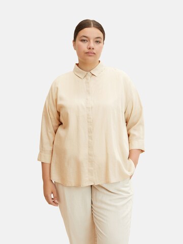 Tom Tailor Women + Blouse in Beige: front