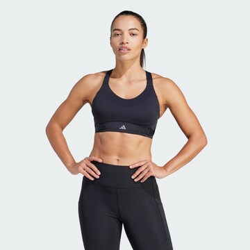 ADIDAS PERFORMANCE Bustier Sport bh 'Collective Power Fastimpact Luxe' in Zwart: voorkant