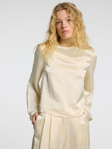 SELECTED Bluse i beige: forside