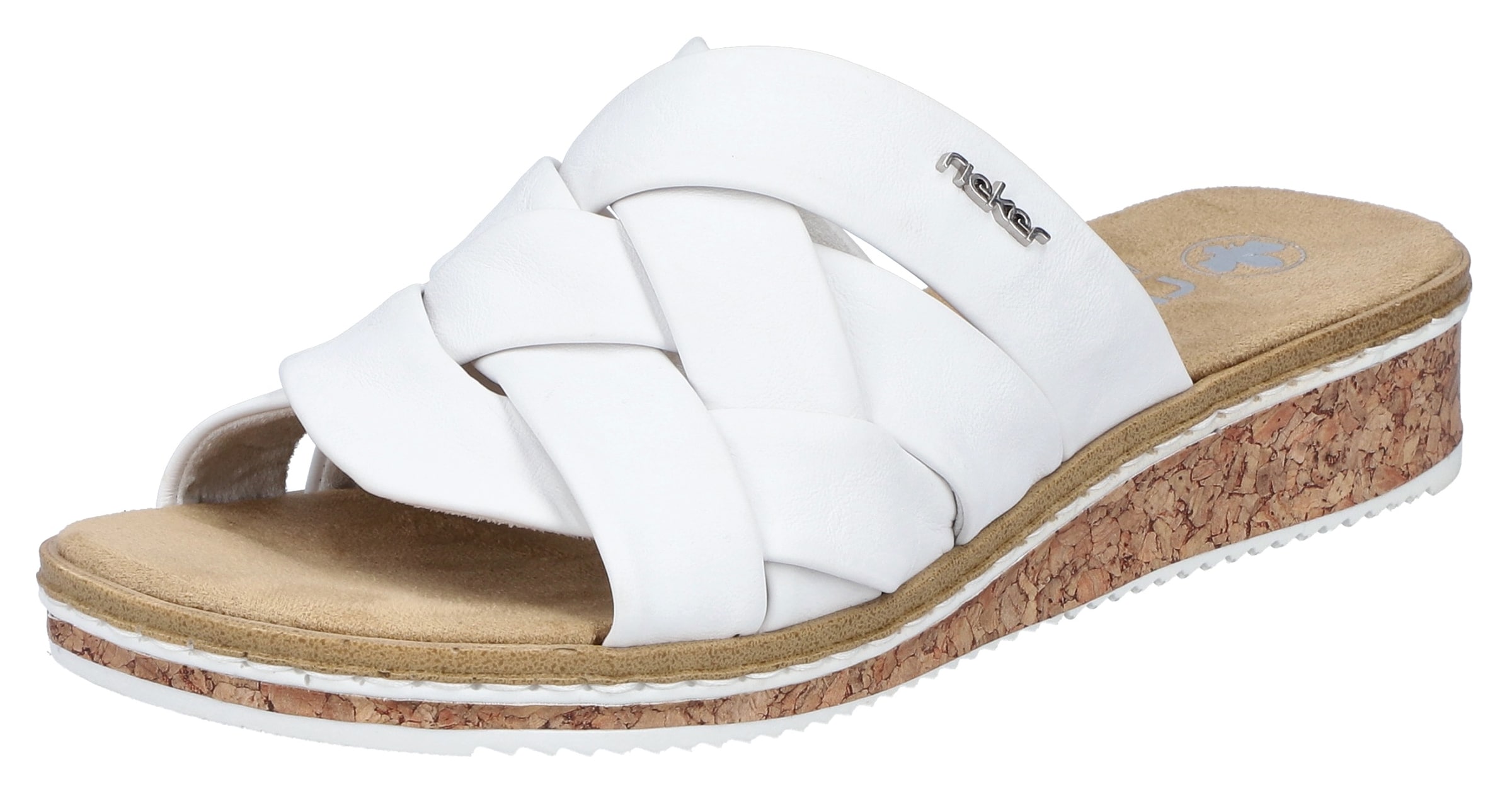 Rieker Pantolette in Weiß: Vorderseite