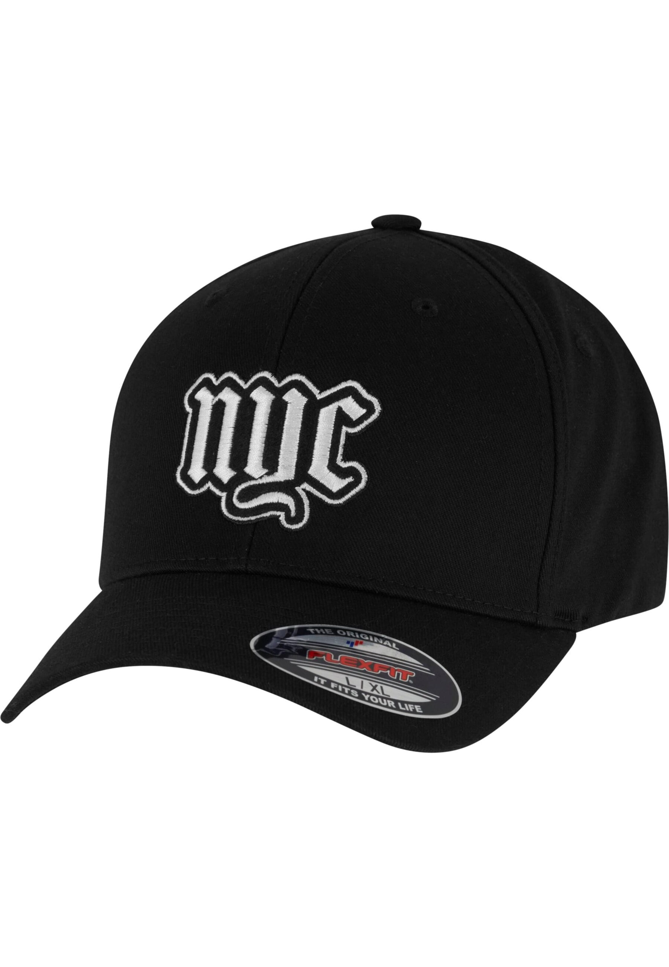 Cappello da baseball 'NYC' di Flexfit in nero: frontale