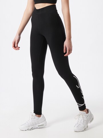 Karl Kani Skinny Leggings 'Signature' in Zwart: voorkant