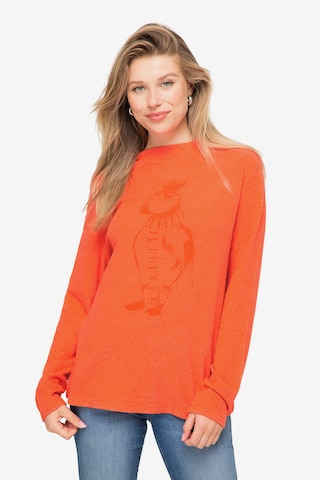 LAURASØN Sweatshirt in Oranje: voorkant