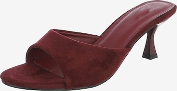 Ital-Design Pantolette in Rot: Vorderseite