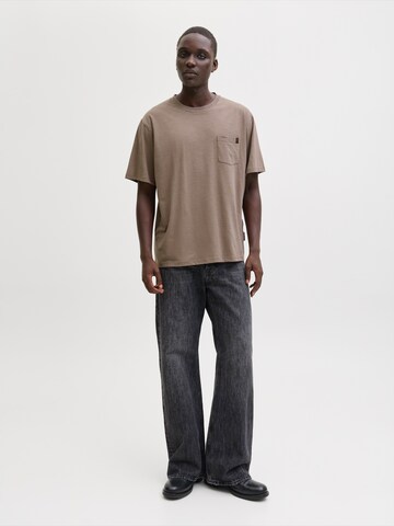 JACK & JONES T-Shirt 'JJEdover' in Braun