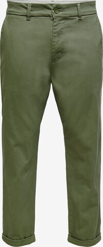 Only & Sons Chino Pants 'Kent' in Green: front