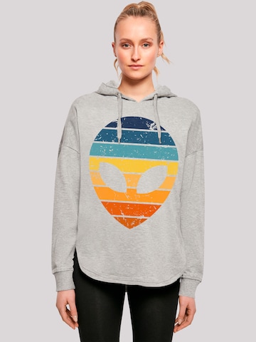 Sweat-shirt 'Alien Sonnenuntergang Retro' F4NT4STIC en gris : devant