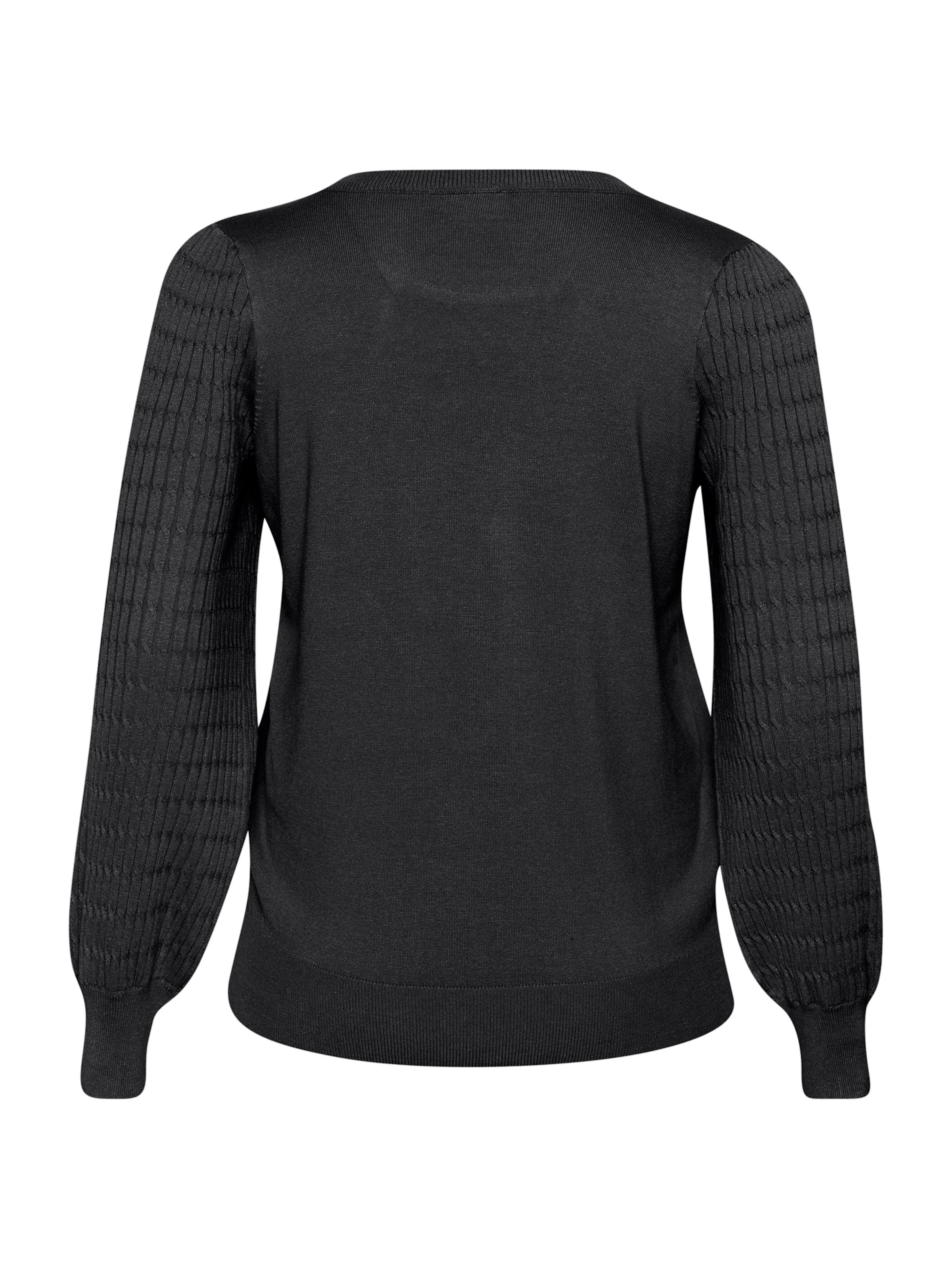 KAFFE CURVE Pulover 'KC Lini' | črna barva