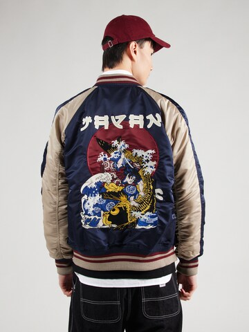 Veste mi-saison 'Japan Warrior Souvenir' ALPHA INDUSTRIES en bleu : devant
