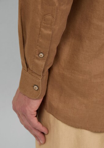 s.Oliver Regular fit Button Up Shirt in Brown