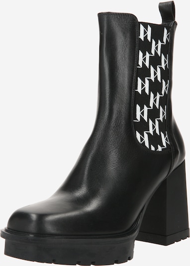 Karl Lagerfeld Chelsea-bootsi 'VOYAGE VI' värissä musta / valkoinen, Tuotenäkymä
