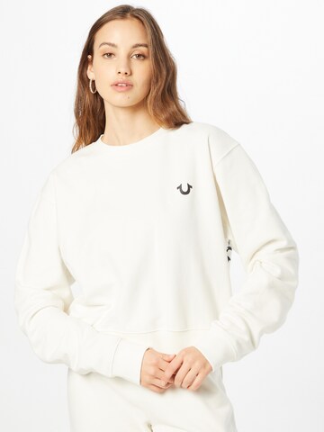 True Religion Sweatshirt in Wit: voorkant