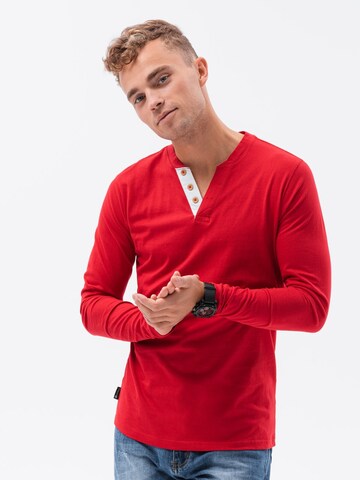Ombre Shirt 'L133' in Rood: voorkant