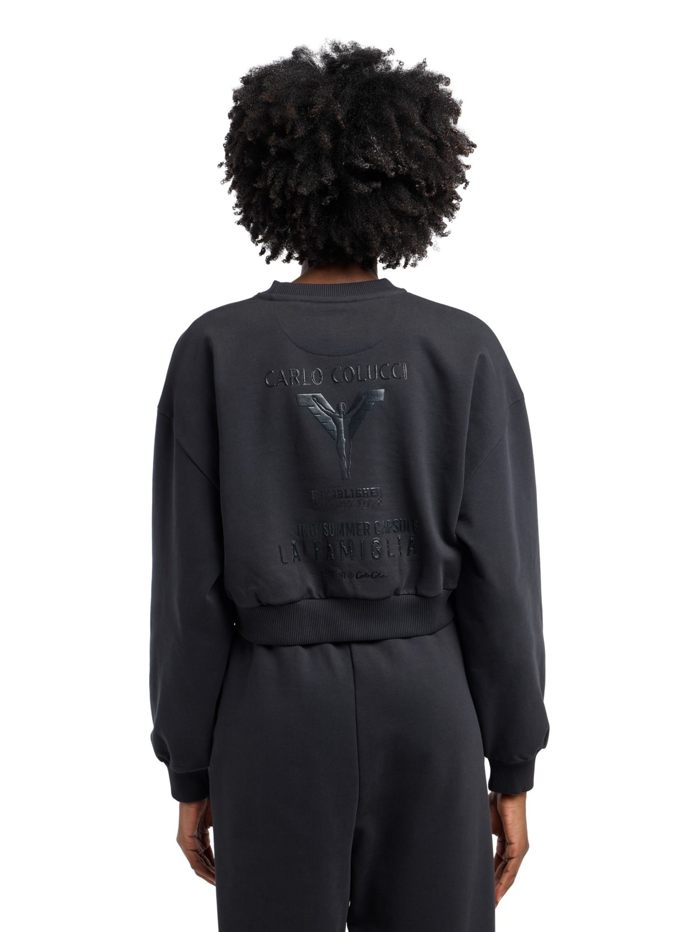 Carlo Colucci Sweatshirt 'Durante' in Zwart