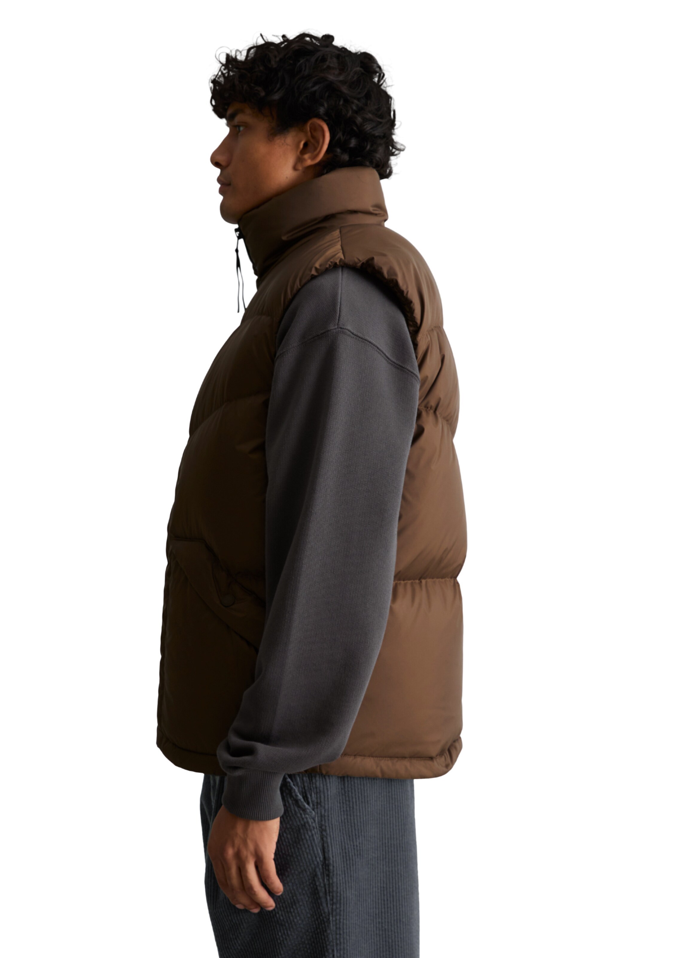 Gilet Marc O'Polo DENIM en marron : sur le côté