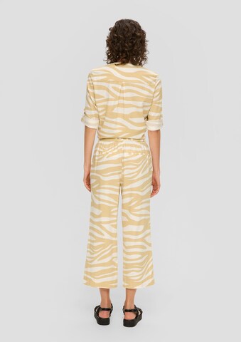 s.Oliver Wide leg Pleat-front trousers in Beige