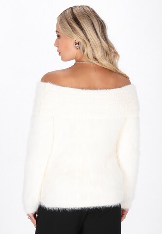 Pull-over faina en blanc