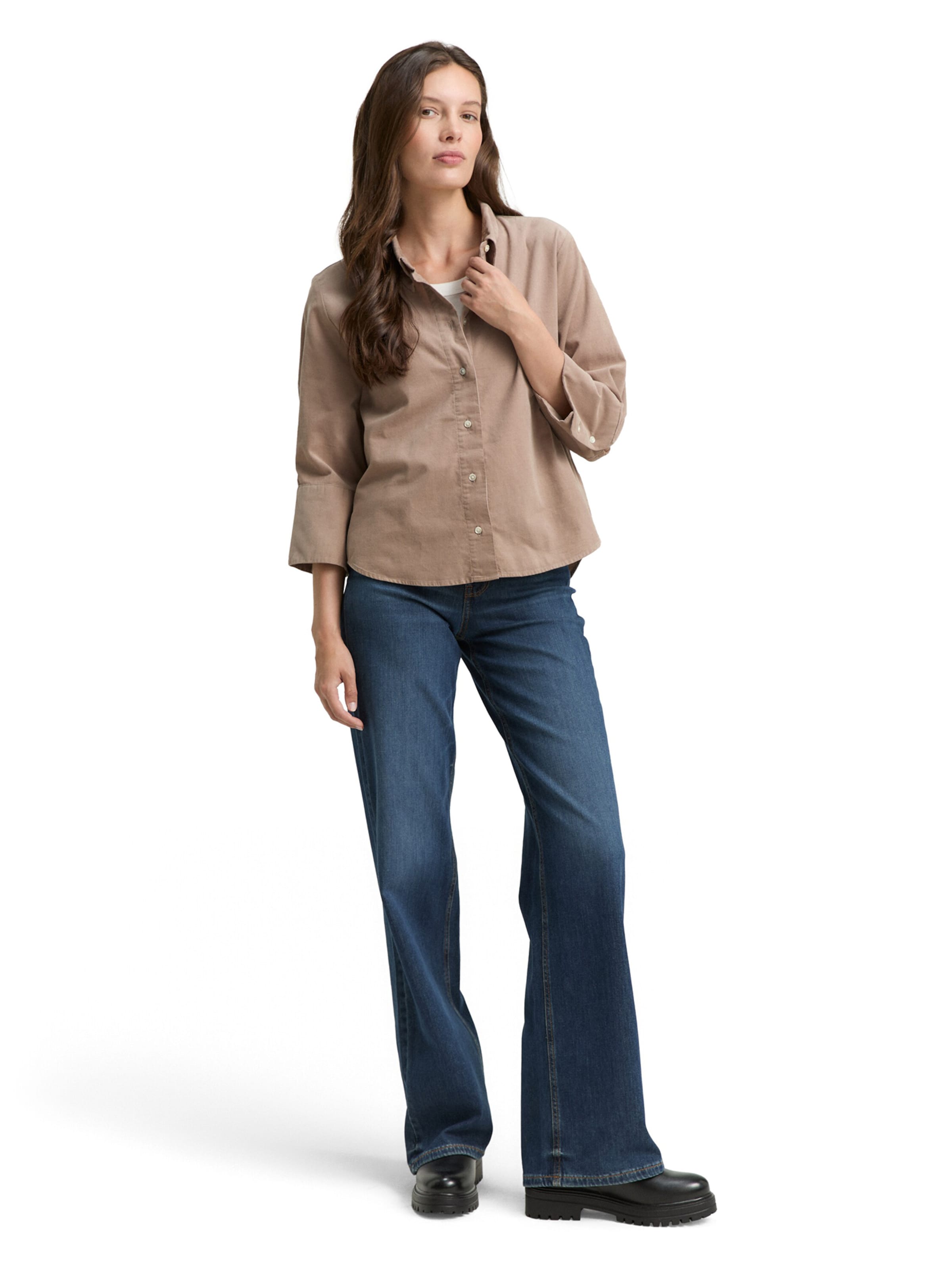 TOM TAILOR Bluse in Braun