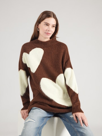 Pullover di miss goodlife in marrone: frontale