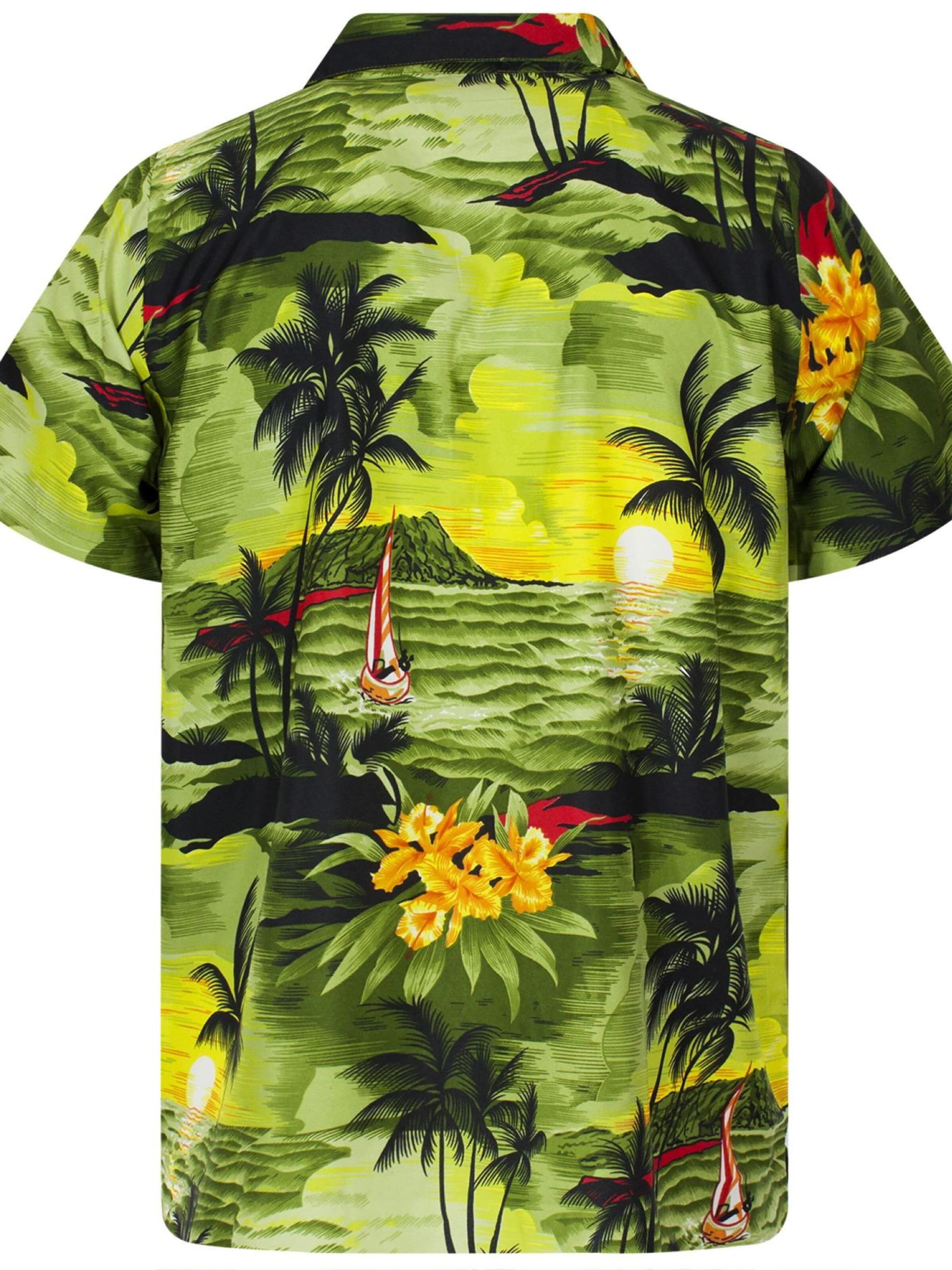 King Kameha Shirt 'Surf' in Green